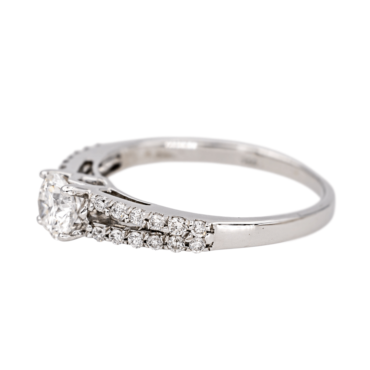 Bague Solitaire en or blanc et diamant - Castafiore