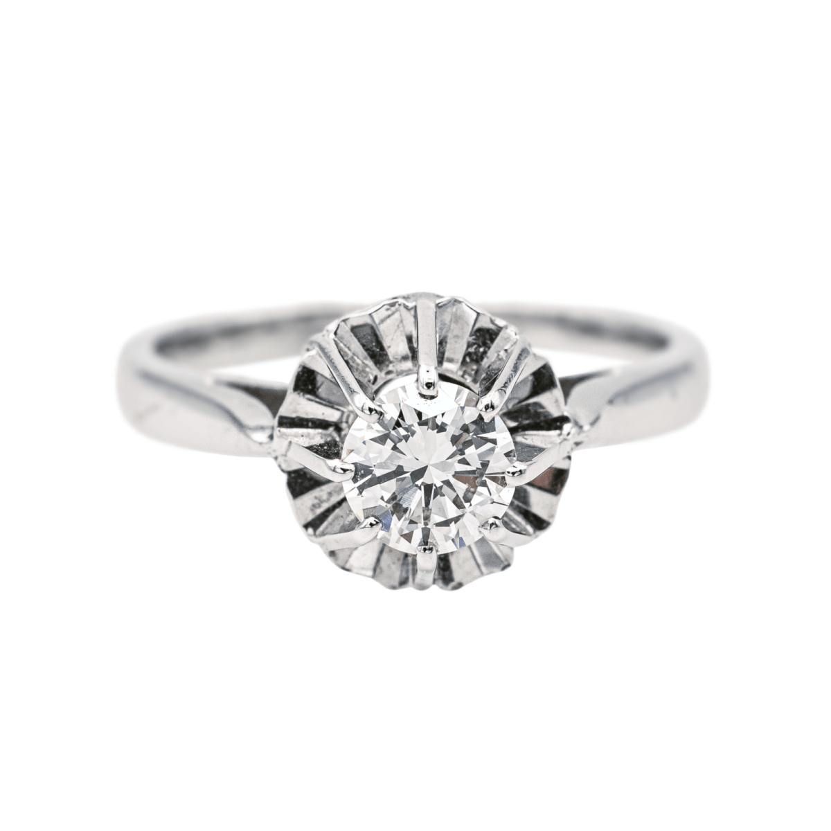 Bague Solitaire en or blanc et diamant - Castafiore