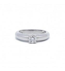 Bague Solitaire en or blanc et diamant - Castafiore