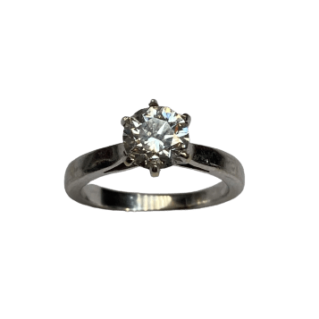 Bague Solitaire en or blanc et diamant - Castafiore