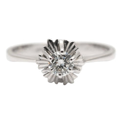 Bague Solitaire en or blanc et diamant - Castafiore