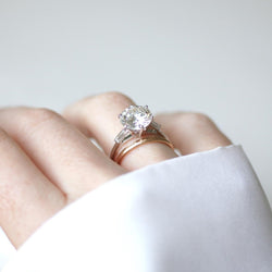 Bague Solitaire en or blanc et diamant - Castafiore