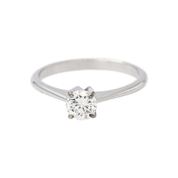 Bague Solitaire en or blanc et diamant - Castafiore