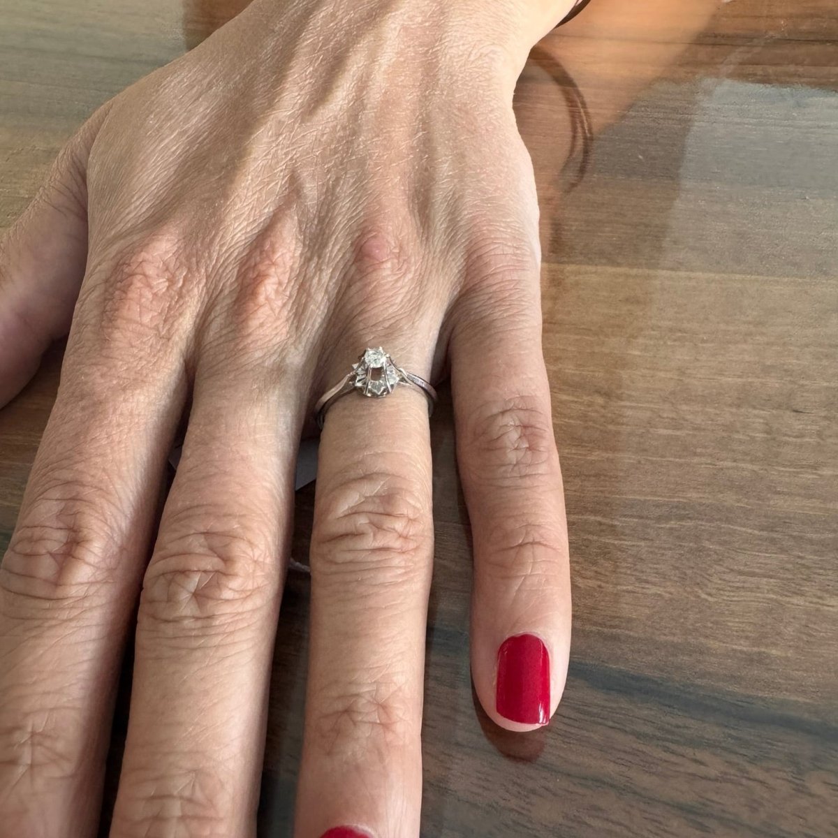 Bague Solitaire en or blanc et diamant - Castafiore