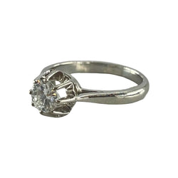 Bague Solitaire en or blanc et diamant - Castafiore