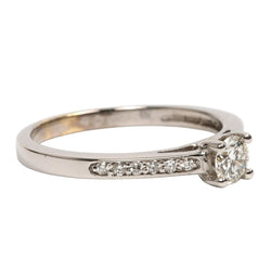 Bague Solitaire en or blanc et diamant - Castafiore