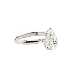 Bague Solitaire en or blanc et diamant - Castafiore