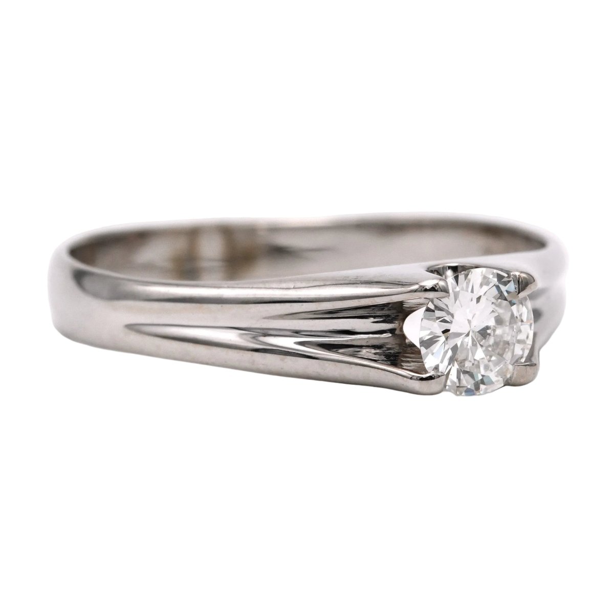 Bague Solitaire en or blanc et diamant - Castafiore