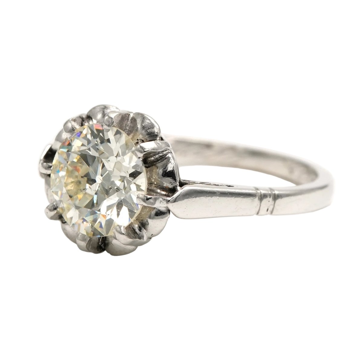 Bague Solitaire en or blanc et diamant - Castafiore