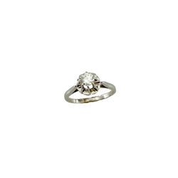Bague Solitaire en or blanc et diamant - Castafiore