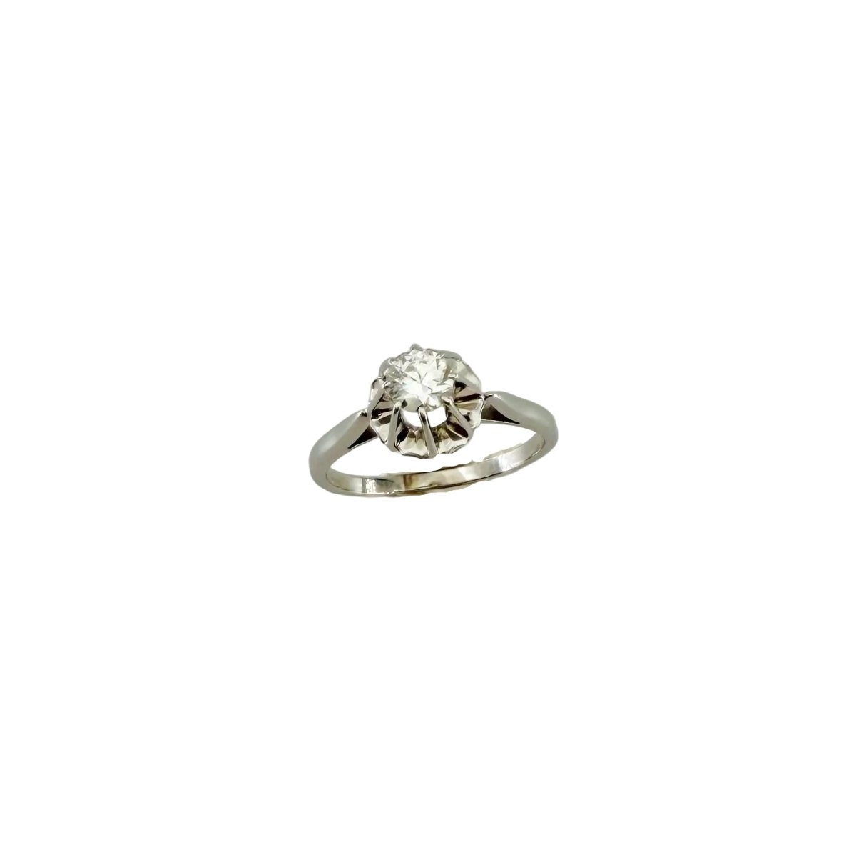Bague Solitaire en or blanc et diamant - Castafiore