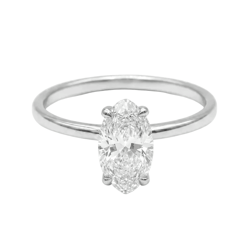 Bague Solitaire en or blanc et diamant - Castafiore