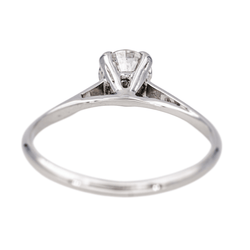 Bague Solitaire en or blanc et diamant - Castafiore