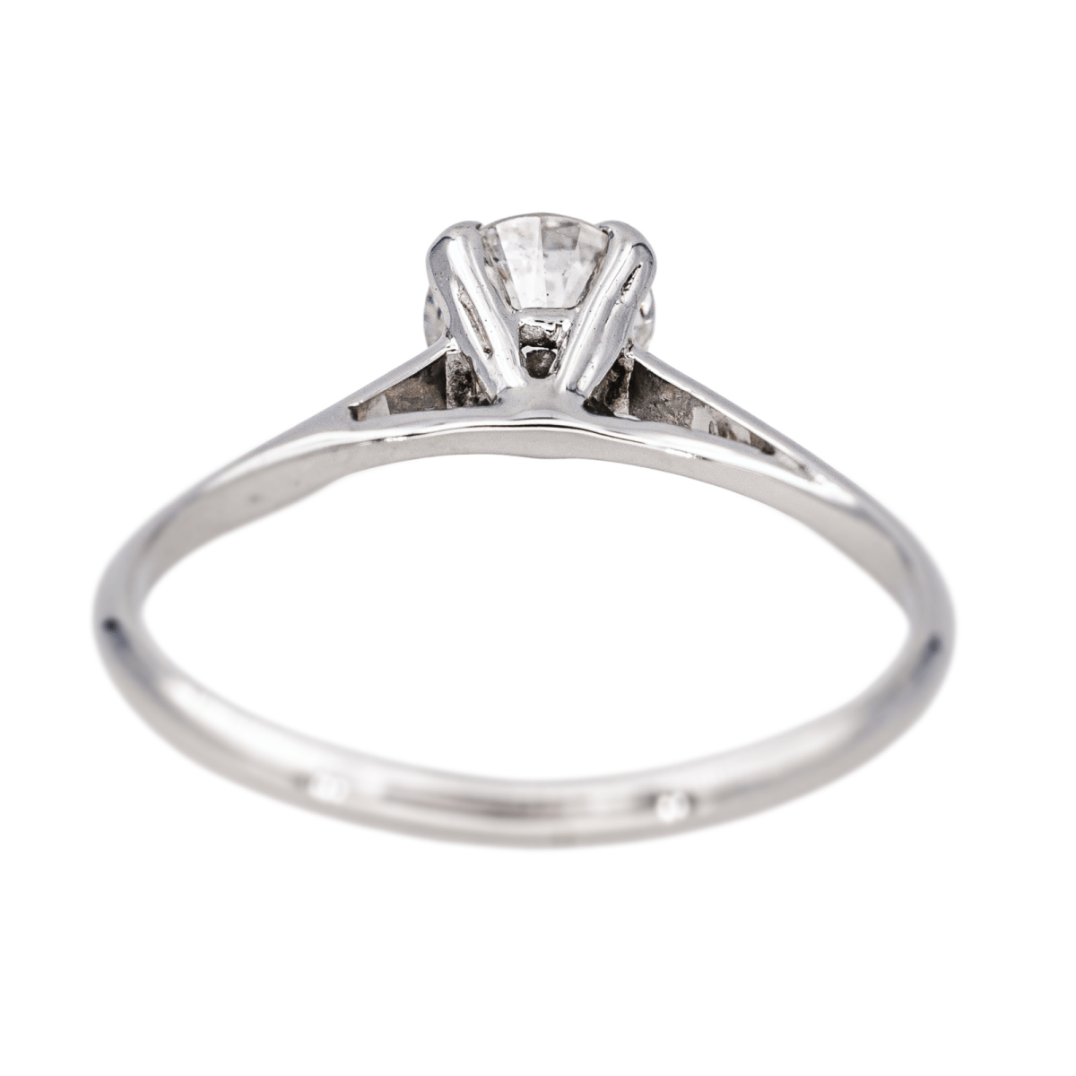Bague Solitaire en or blanc et diamant - Castafiore