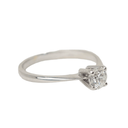 Bague Solitaire en or blanc et diamant - Castafiore