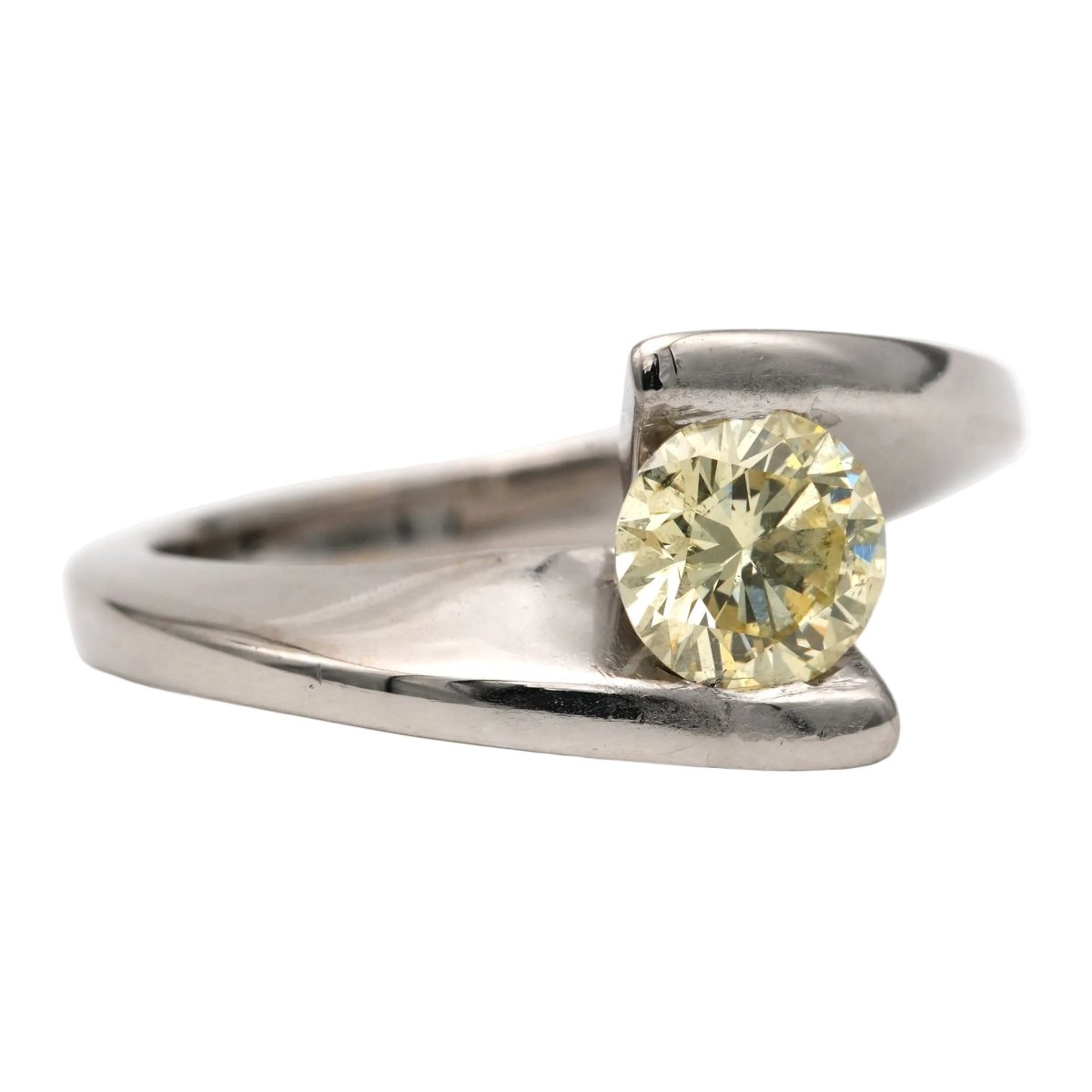 Bague Solitaire en or blanc et diamant - Castafiore