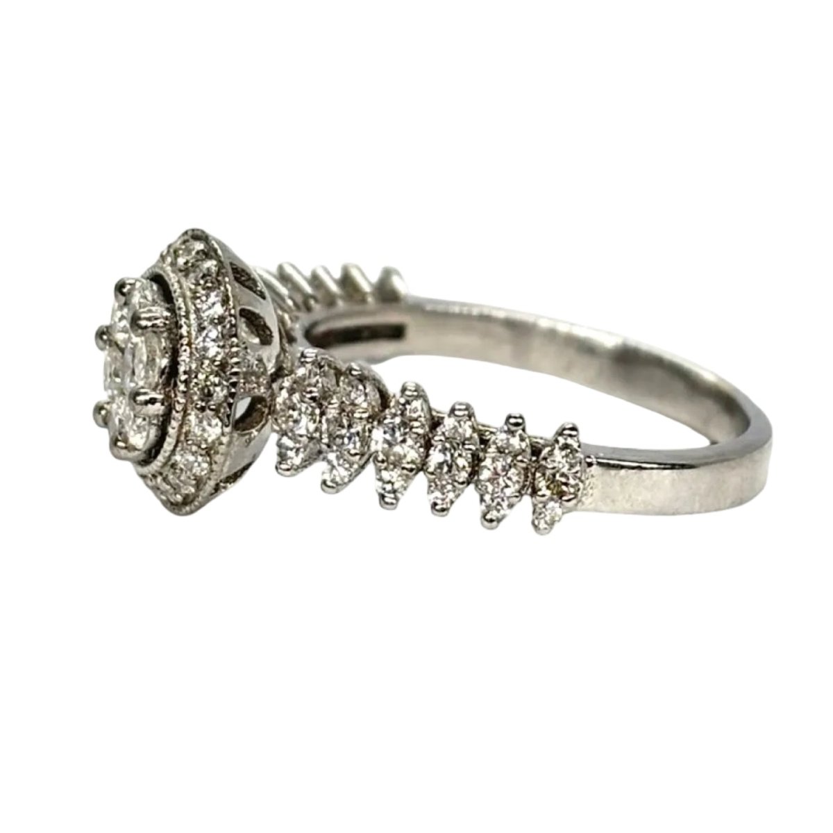 Bague Solitaire en or blanc et diamant - Castafiore