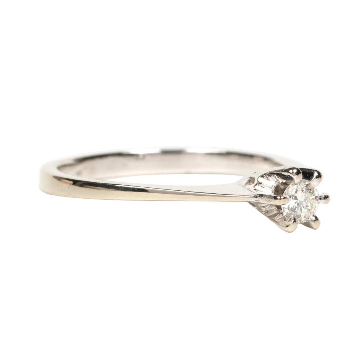 Bague Solitaire en or blanc et diamant - Castafiore