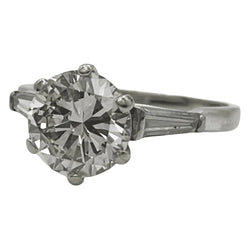 Bague solitaire en or blanc et diamant - Castafiore