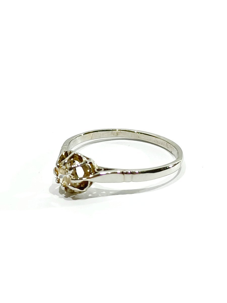Bague Solitaire en or blanc et diamant - Castafiore