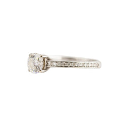 Bague Solitaire en or blanc et diamant - Castafiore