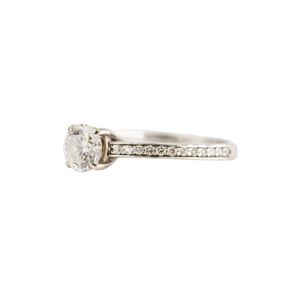 Bague Solitaire en or blanc et diamant - Castafiore
