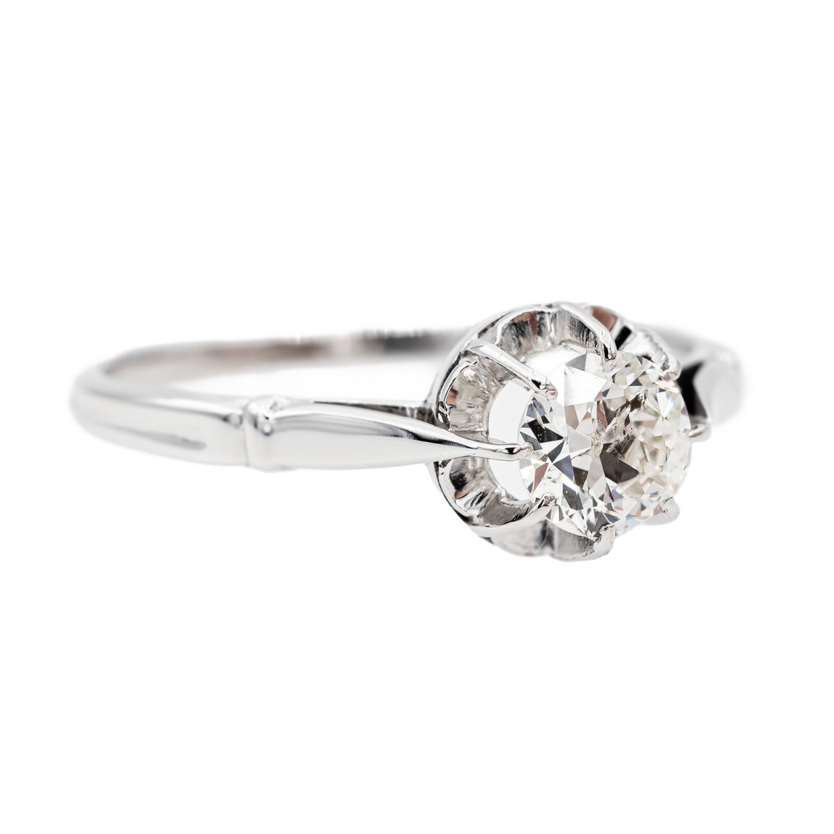 Bague Solitaire en or blanc et diamant - Castafiore