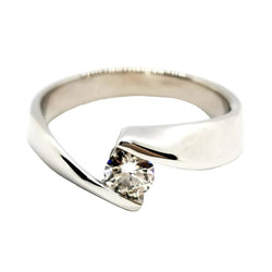 Ring White gold solitaire diamond