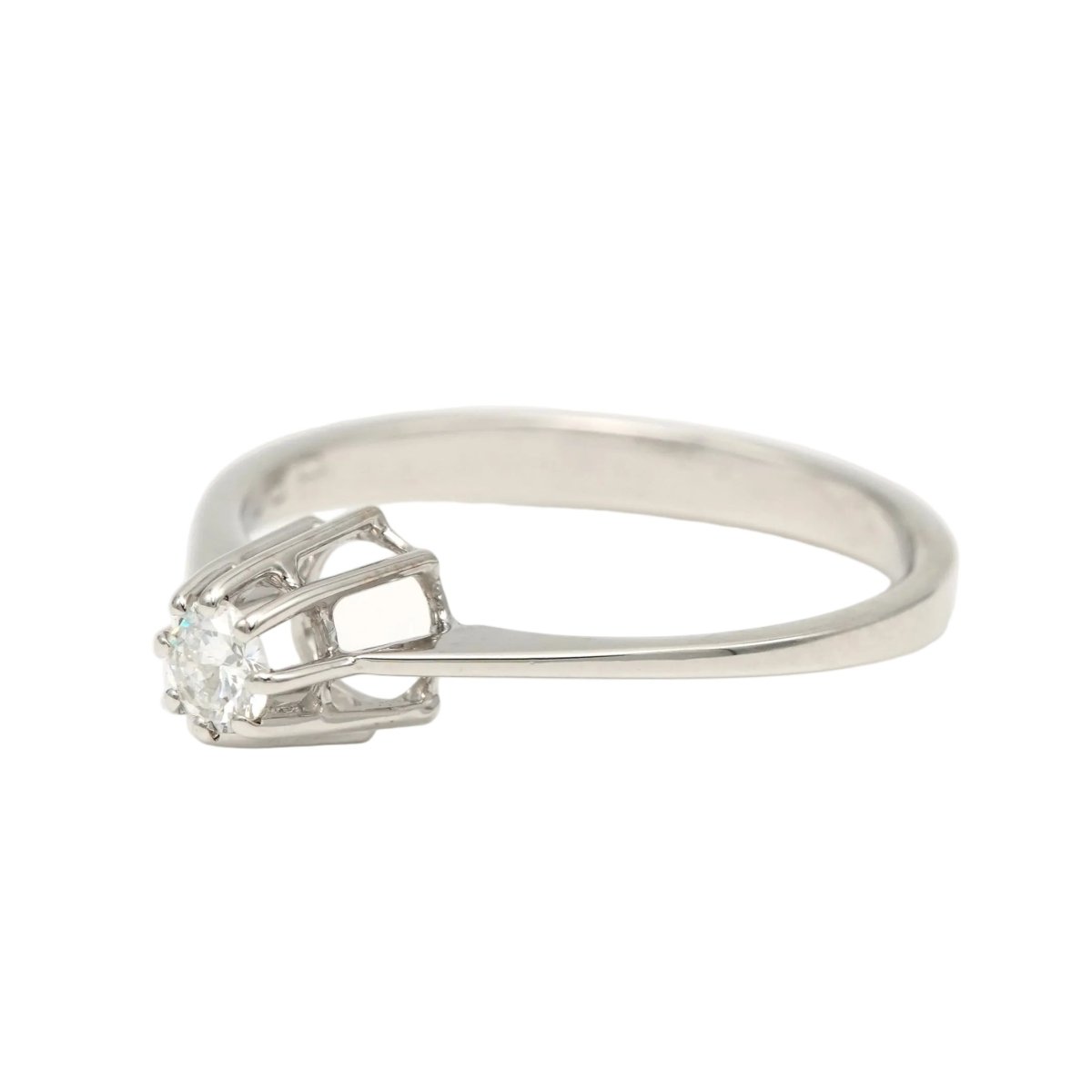 Bague Solitaire en or blanc et diamant - Castafiore