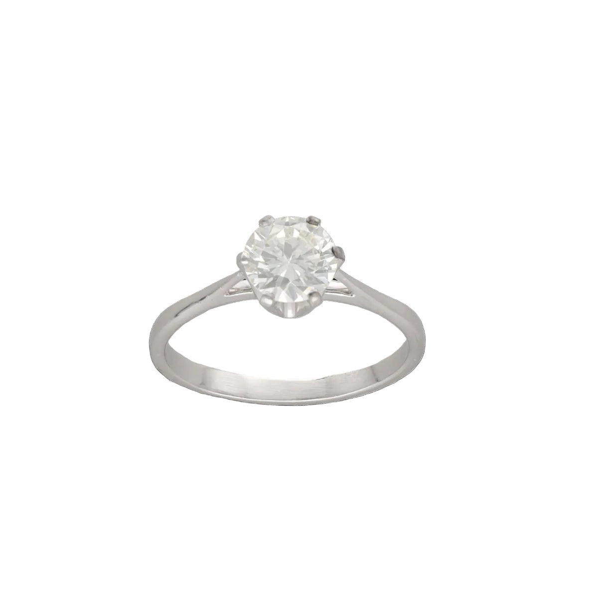 Bague Solitaire en or blanc et diamant - Castafiore