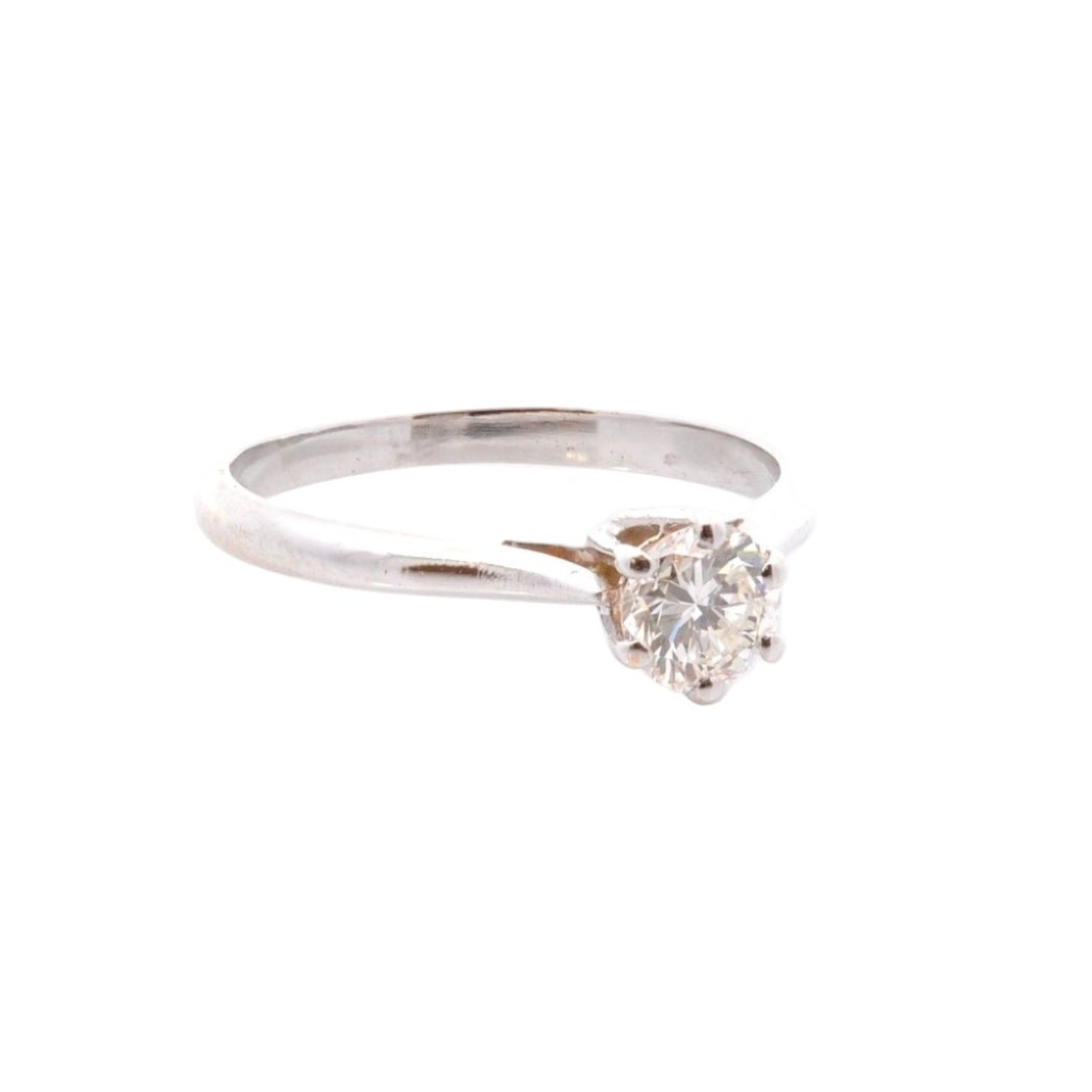 Bague Solitaire en or blanc et diamant - Castafiore