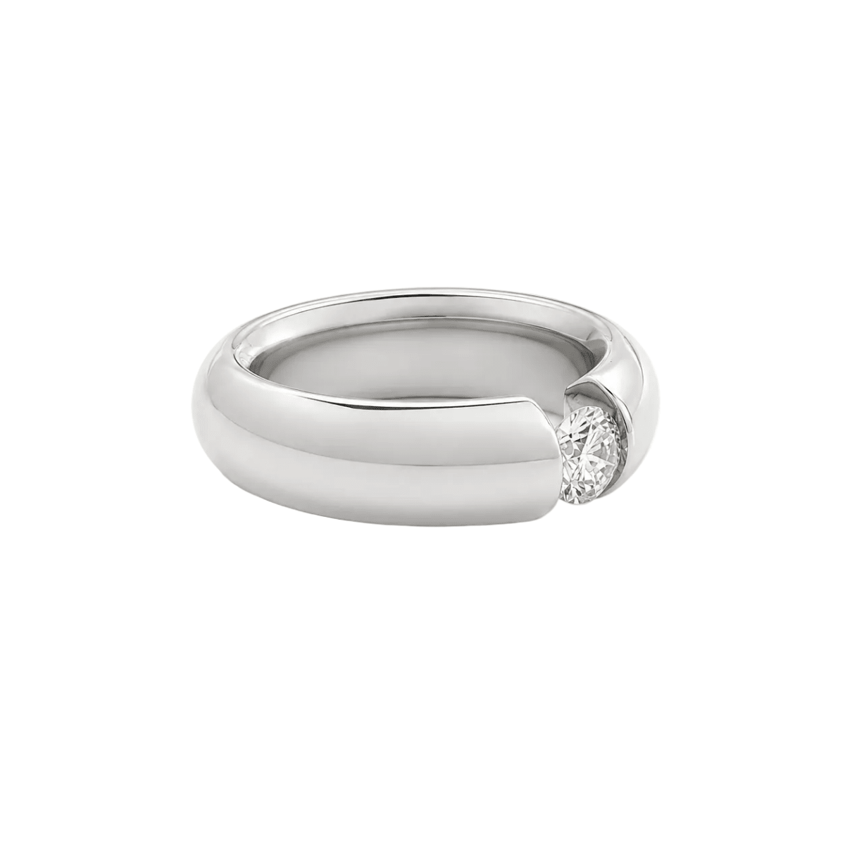 Bague Solitaire en or blanc et diamant - Castafiore