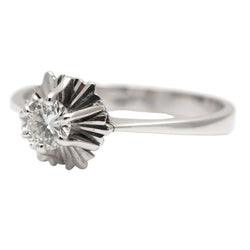 Bague Solitaire en or blanc et diamant - Castafiore