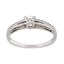 Bague Solitaire en or blanc et diamant - Castafiore