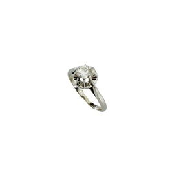 Bague Solitaire en or blanc et diamant - Castafiore