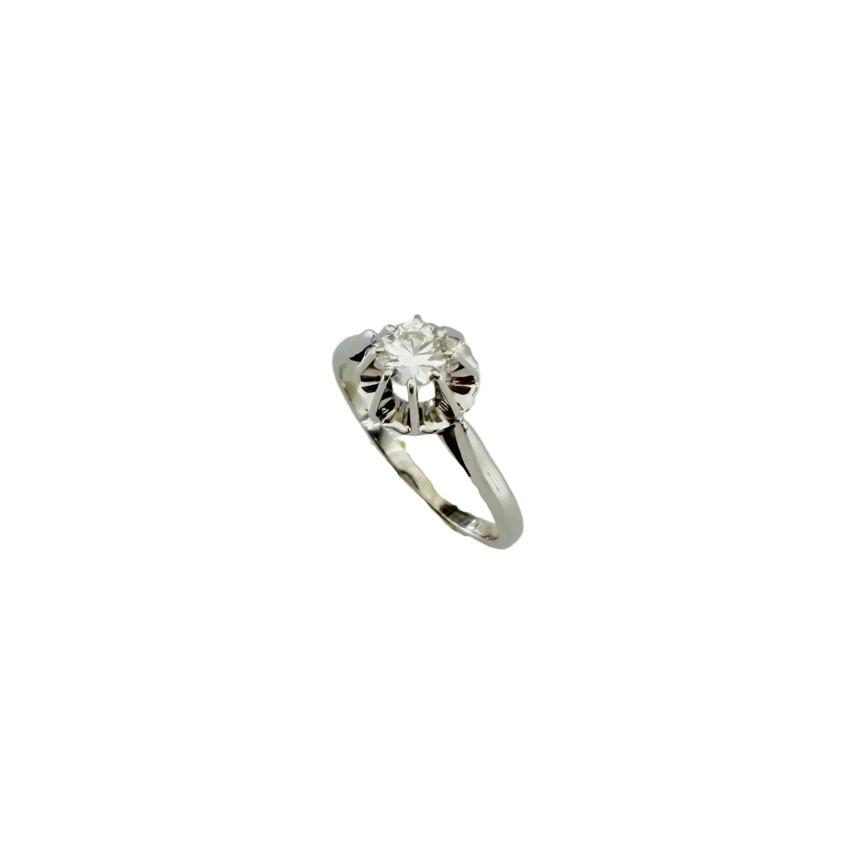 Bague Solitaire en or blanc et diamant - Castafiore