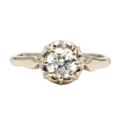 Bague Solitaire en or blanc et diamant - Castafiore