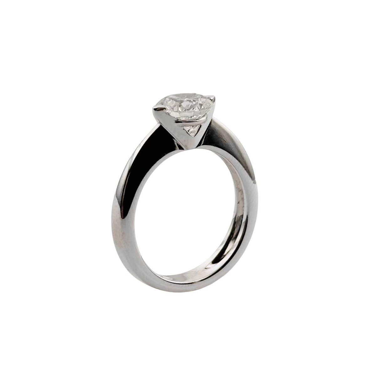 Bague Solitaire en or blanc et diamant - Castafiore