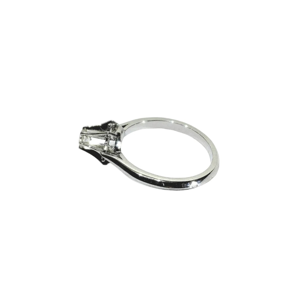 Bague Solitaire en or blanc et diamant - Castafiore