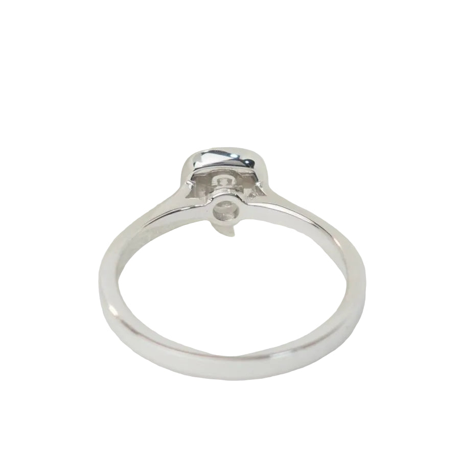 Bague solitaire en or blanc et diamants 0.15ct - Castafiore