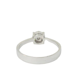 Bague solitaire en or blanc et diamants 0.16ct - Castafiore