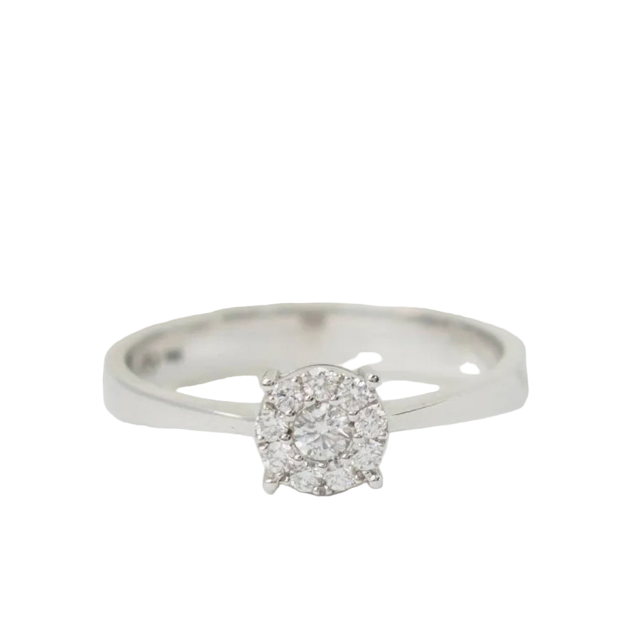 Bague solitaire en or blanc et diamants 0.16ct - Castafiore