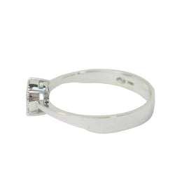 Bague solitaire en or blanc et diamants 0.16ct - Castafiore