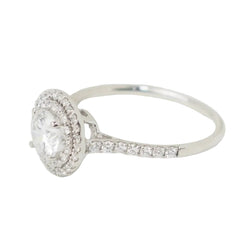 Bague solitaire en or blanc et diamants 0.72ct - Castafiore