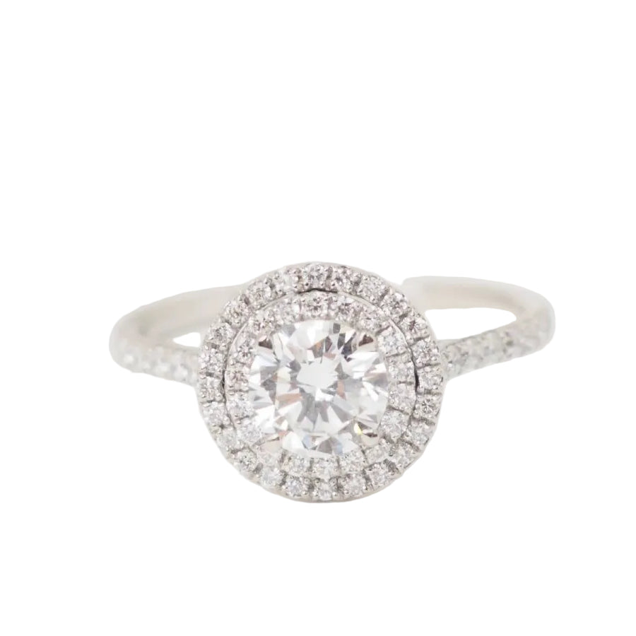 Bague solitaire en or blanc et diamants 0.72ct - Castafiore