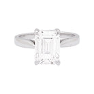 Bague solitaire en or blanc et diamants - Castafiore