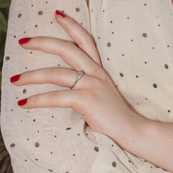 Bague Solitaire en or blanc et diamants - Castafiore