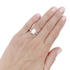 Bague solitaire en or blanc et diamants - Castafiore