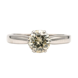 Bague Solitaire en or blanc et diamants - Castafiore