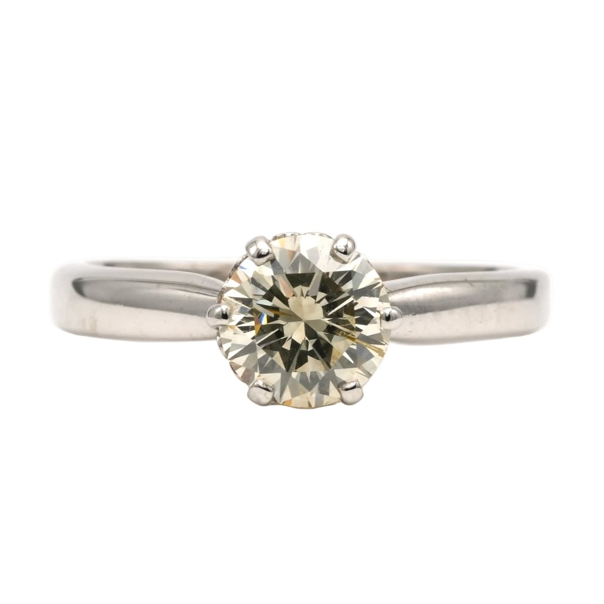 Bague Solitaire en or blanc et diamants - Castafiore